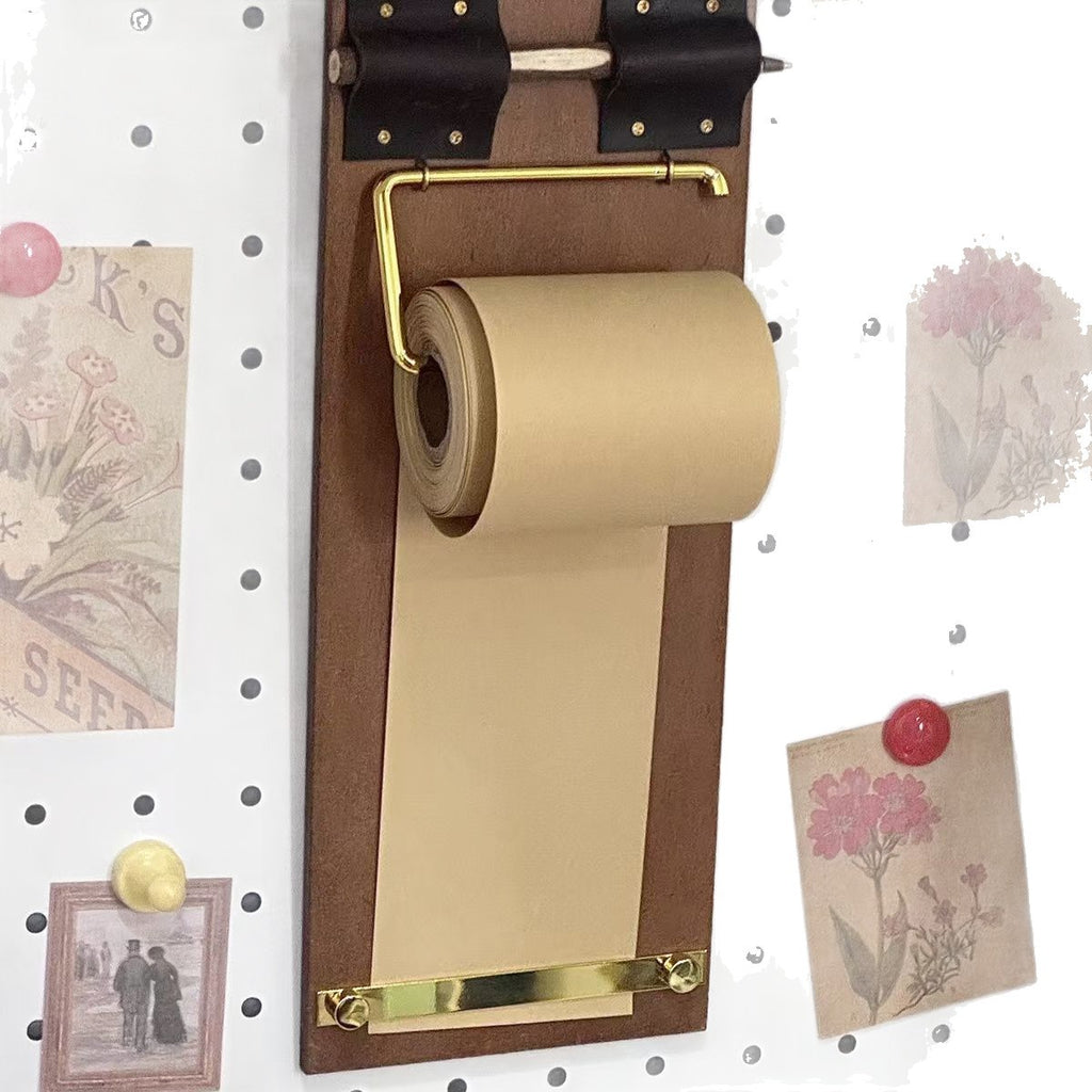 Vintage Clipboard Memo Board with Kraft Paper Roll