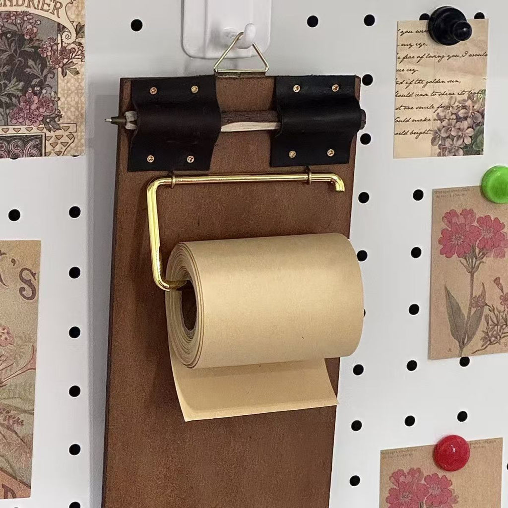 Vintage Clipboard Memo Board with Kraft Paper Roll