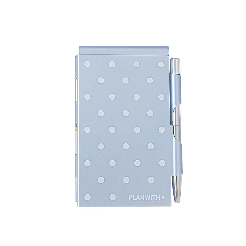 Memo Notebook& Metal Polka Dot Memo Notebook&Pen