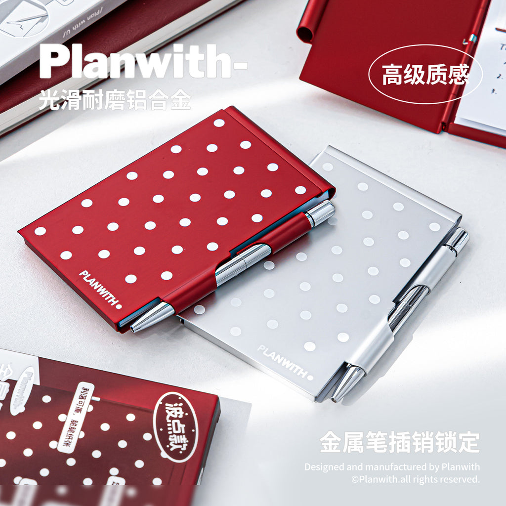 Memo Notebook& Metal Polka Dot Memo Notebook&Pen