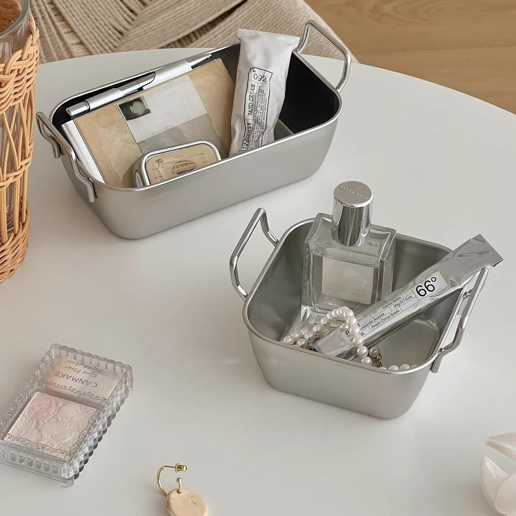 Minimalist Stainless Steel Storage Basket